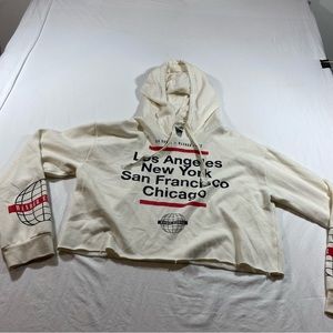 Mighty Fine Cropped District Sweatshirt Frayed hem los Ángeles San Francisco,